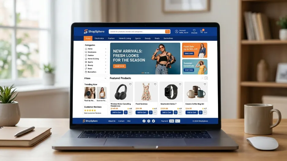 E-commerce website built for fast online sales