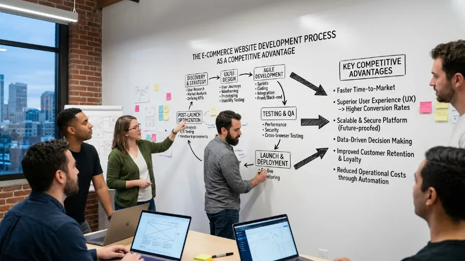 Competitive Advantage: ecommerce website development process