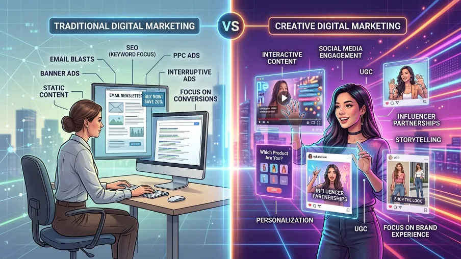 Creative Digital Marketing vs Traditional Digital Marketing