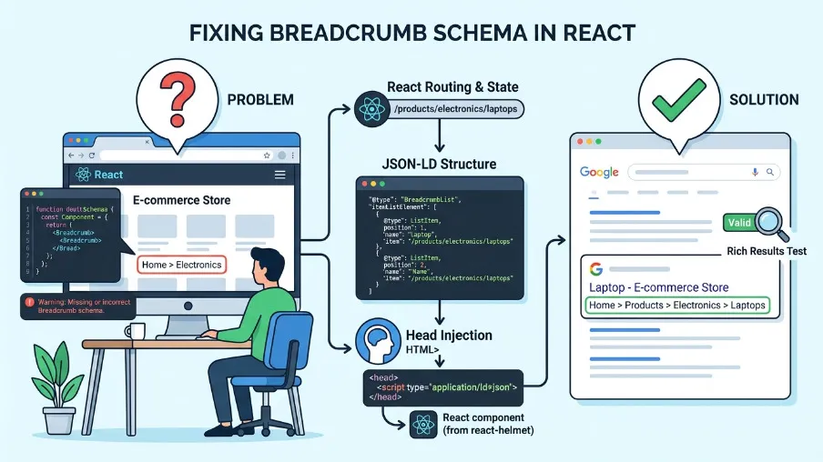 Breadcrumb Schema in React: Stop Losing Rich Results