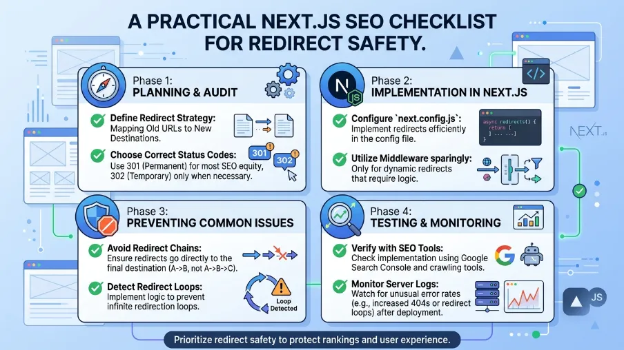 Next.js Redirect Library: SEO Checklist for Developers