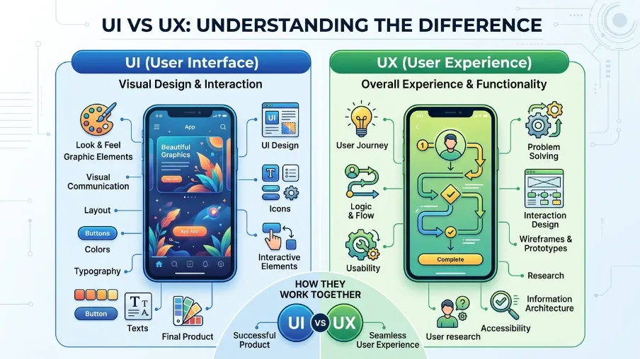 Difference Between UI and UX Design Made Easy