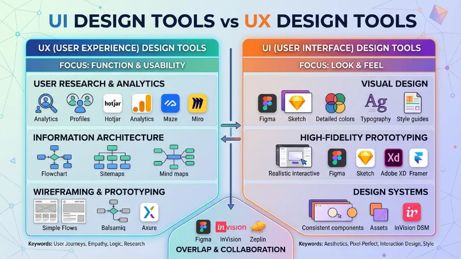 UI Design vs UX Design: Complete Comparison Guide
