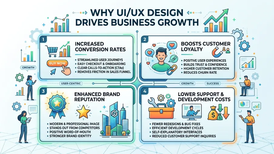 How UI/UX Design Drives Business Growth (2026 Guide)