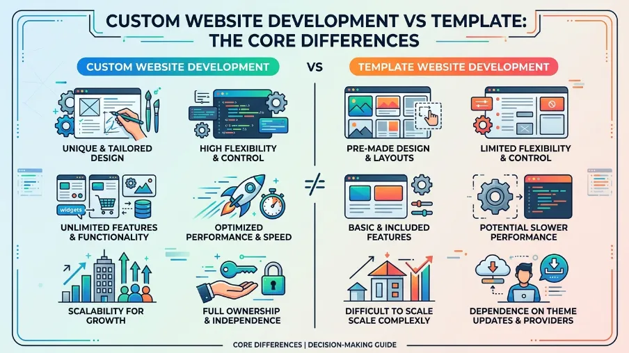 Custom Website vs Template Website: SEO & Speed Facts