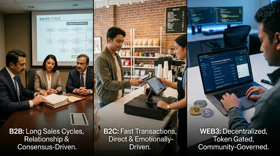 B2B vs. B2C vs. Web3
