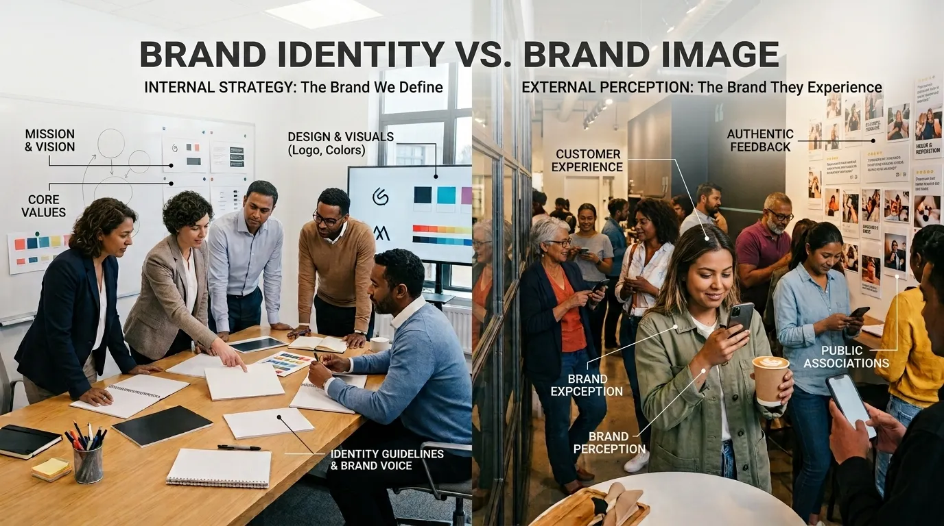 brand identity vs brand image