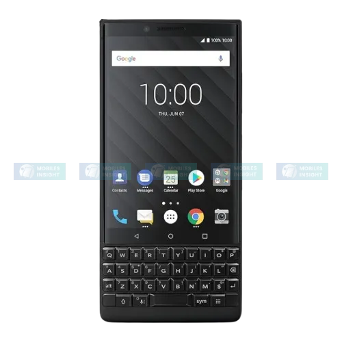 Image of BlackBerry KEY2 highlighting its keyboard and security features.