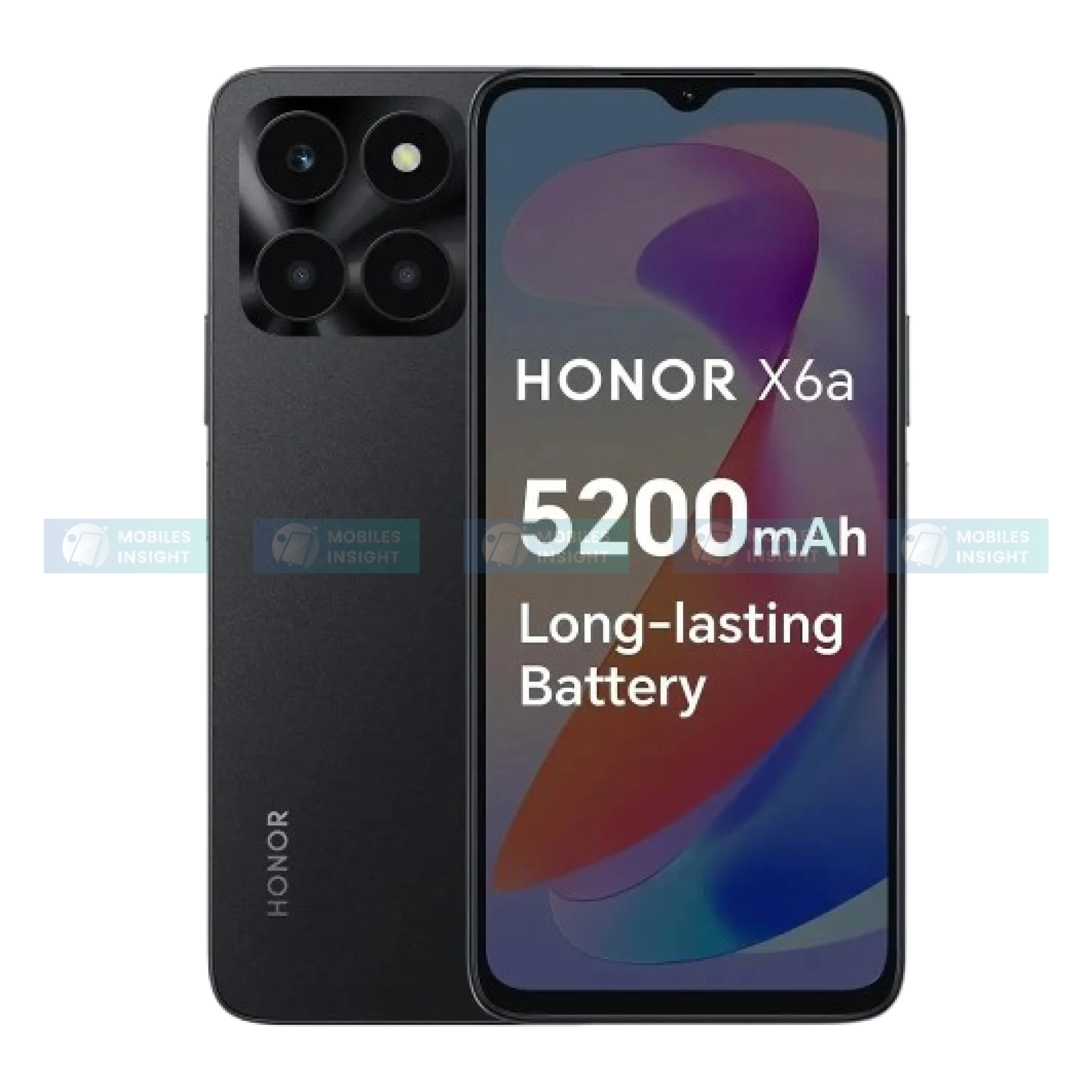 Image of the Honor X6a, highlighting its sleek design and large display.