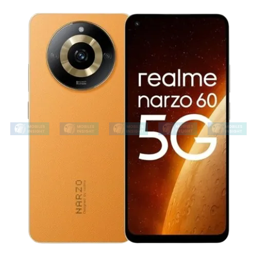 Detailed image of Realme Narzo 60 focusing on its sleek design and features.