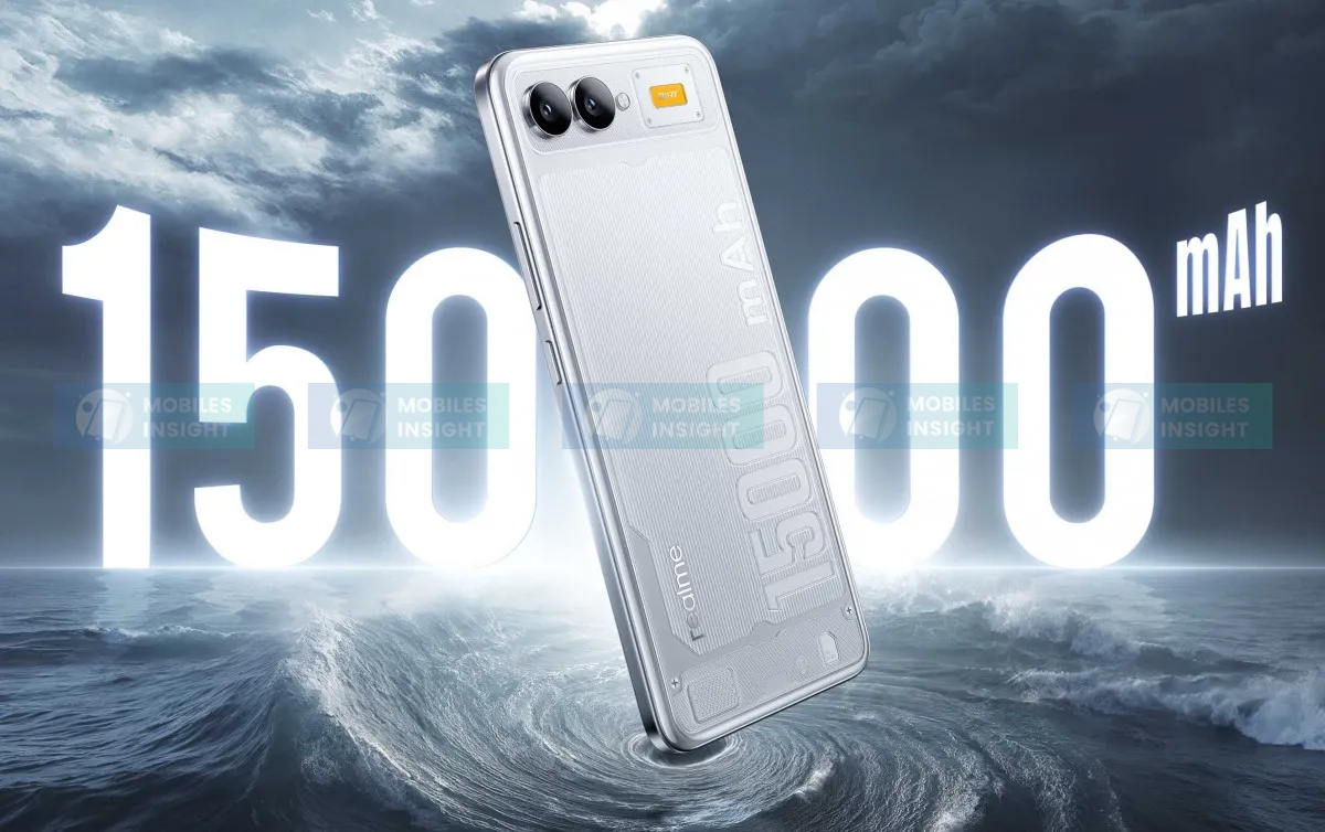 Realme smartphone featuring 15000mAh long-lasting battery