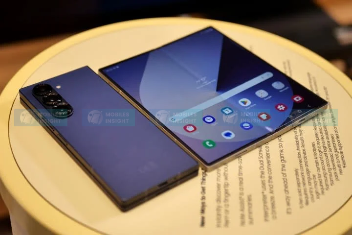 Samsung Galaxy Z Fold6 showing Android 16 Beta