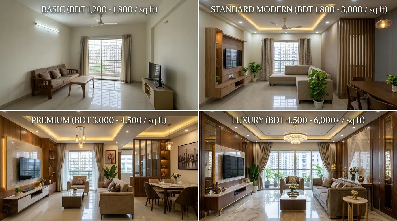 How Much Does Small Flat Interior Design in Dhaka Cost